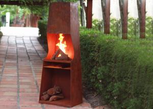 China Weather Resistant Corten Steel Fire Pit Rustproof OEM / ODM Available factory