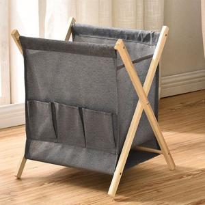 China 34x24x45cm Newspaper Rack Storage Bookshelf Rack With Cloth Bags factory