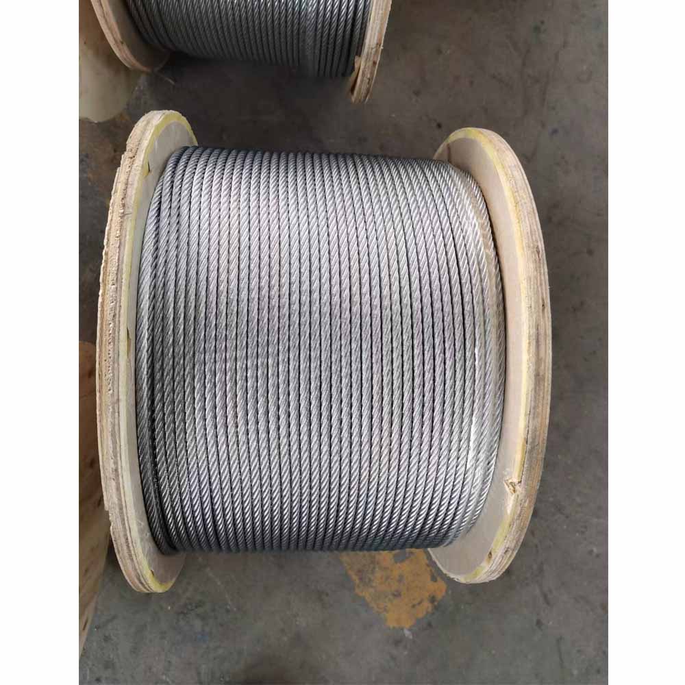 6x19S FC 6mm Galvanized Steel Wire Rope for Derricking Lifting and Drawing Applications