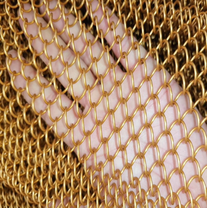 Aluminum Chain Link Decorative Curtain Architectural Wire Mesh