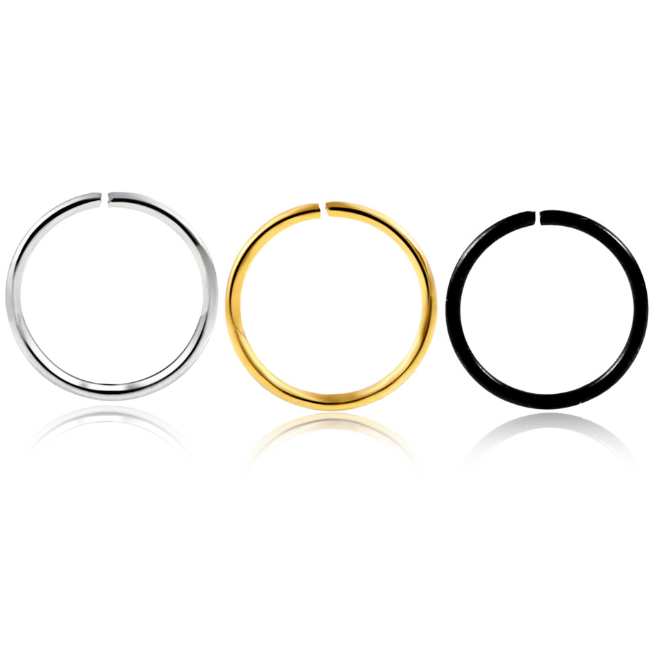 Fashion Steel Seamless Hinged Nose Hoop Ring Septum Clicker Ear Cartilage Tragus Helix Piercing Charming Body Jewelry