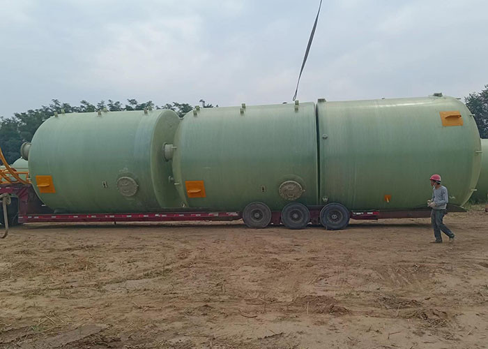 10000 Gallon Fiberglass FRP Horizontal Tank For Water Oil Gasoline Acid Alkali