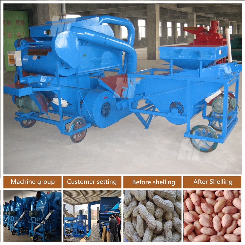 China High Shell Rate Peanut Cracking Machine Groundnut Dehulling Machine factory