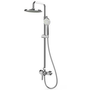 China Rainfall Hand Shower Mixer Set Round Hotel Household Sanitary Ware factory