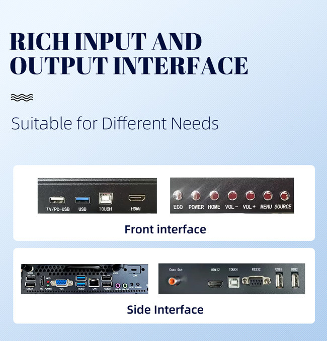 110In Interactive Flat Panel 4K LCD Interactive Smart Board For Government
