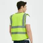 Reflective Outdoor PPE Safety Workwear Zipper Pockets Vest For Construction