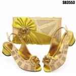 Supoo Evening Italian Ladies Shoes and Matching Bags for African Wedding in PU