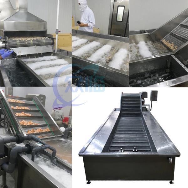 Heated Cooked Shrimp Ice Water Cooling Machine Shrimp Cold Water Cleaning