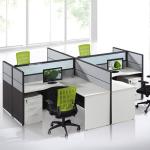 Customized Call Center Office Furniture Partitions / 4 Person Workstation Desk