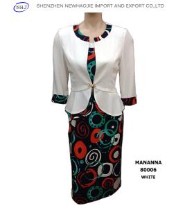China Yellow/White jacket Color circle plus size clothing factory