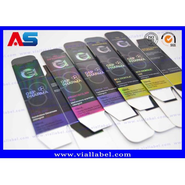 Holographic Panton Color 10ml Peptide Bottle Labels And Boxes 10ml grass vial