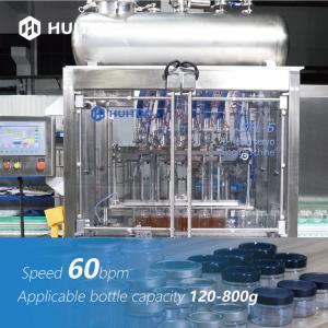 China Automatic Glass Jar Bottle 6 Head Servo Piston Filler For Syrup Honey factory