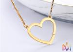 20x25mm Polished SS Personalised Heart Pendant Necklace