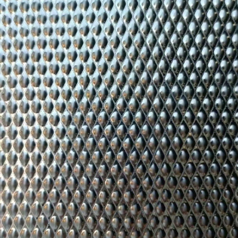 Stainless Steel Diamond Embossed Sheet Aisi304 / 1.4301 Thickness 0.3 - 3.0mm Astm En Din Standard