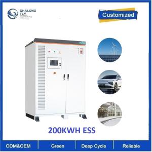 China LiFePO4 lithium Ion Solar power plant commercial and industrial 200KWH outdoor cabinet solar battery system solutions factory