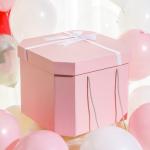 Square Novelty Ribbon Birthday Gift Box Packing Box Paper Gift for Customized