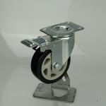 Black Floor Protecting PVC 6 Inch Swivel Caster Wheels