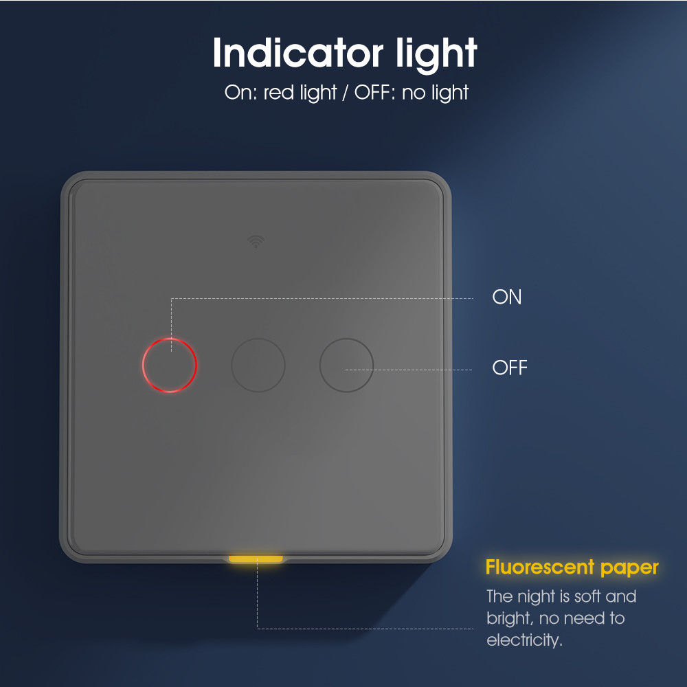 Tuya Zigbee switch No Neutral Wire100-250v Voice App Alexa Google Home No Capacitor Required Smart Home Light Touch EU Switch