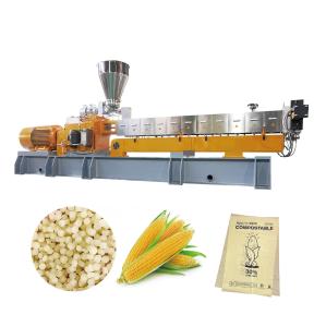China Biodegradable Material PLA Bamboo Powder Starch Granulator Line 300~500kg/H factory
