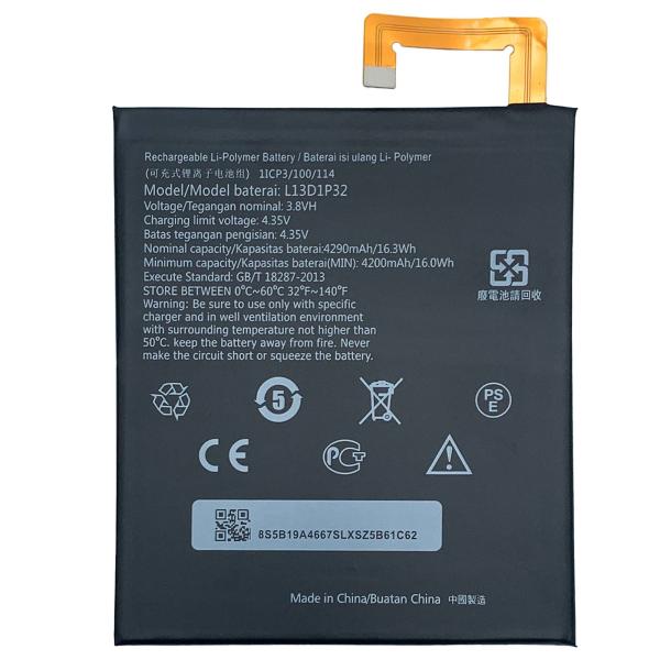 4290mAh L13D1P32 S8-50 A5500 Tab battery for-Lenovo TAB3 8 nattery Compatible