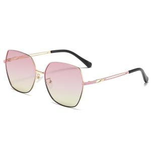 China Driving Polygon Frame Sunglasses Scratch Resistant , Anti Glare Sunglasses OEM factory