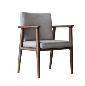 China Home Living Room Furniture Modern Luxury Dining Chair with Canvas Cover and Solid Wood Frame factory