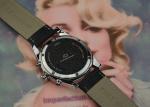 Stainless Steel Men'S Quartz Wrist Watch Waterproof With Genuine Leather Strap