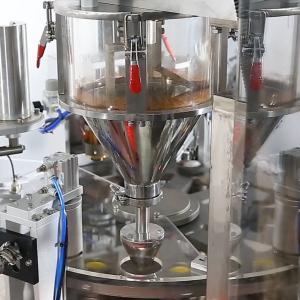 China Hot Sale Automatic Coffee Juice Yogurt Cup Rotary Cup Jelly Cup Filling Sealing Machine factory