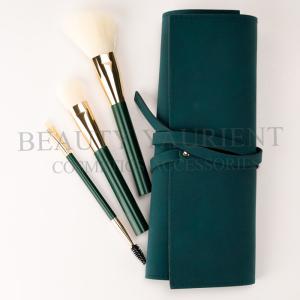 China Synthetic Hair Beginner Face Makeup Brush Set 3pcs With Pouch 17.7cm factory