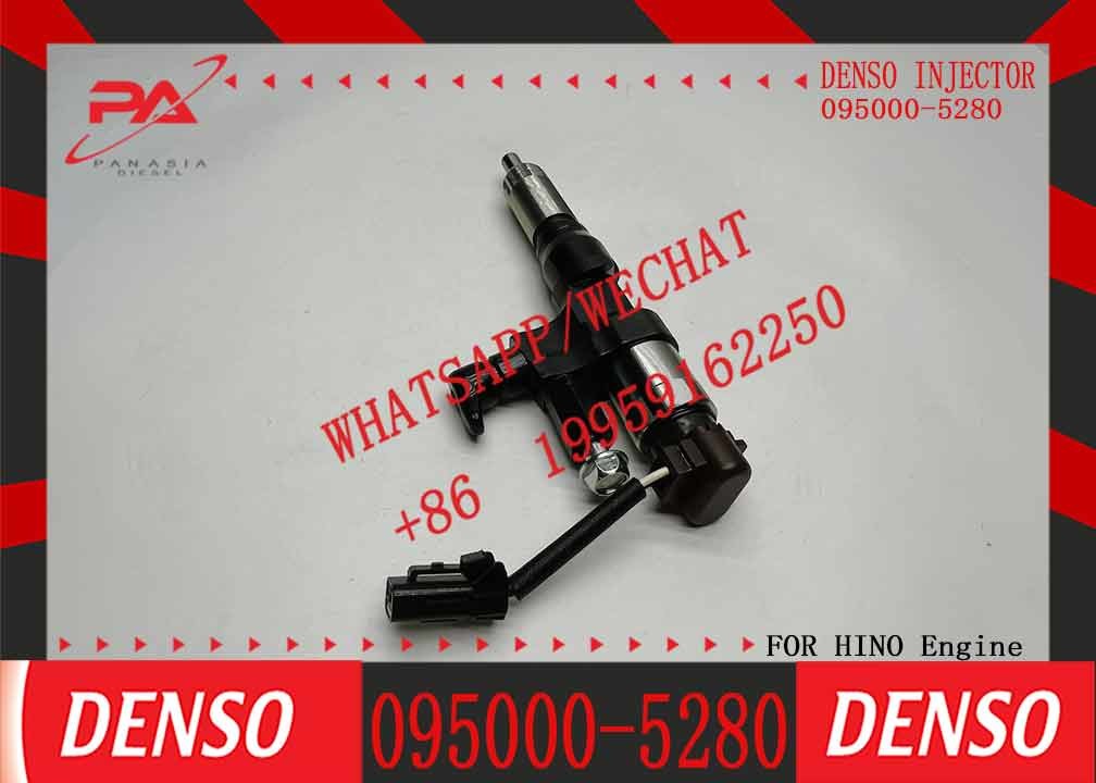 Good Quality Common Rail Fuel Injector Assy 23670-E0291 095000-5280 Fits For Hino J08E Engine Kobelco Excavator