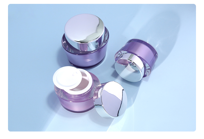 30ml 60ml 100ml Purple Empty Skincare Bottles Luxury Lotion Pump Bottle With Acrylic Base Material