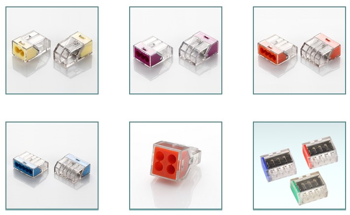 Push-wire lighting connectors