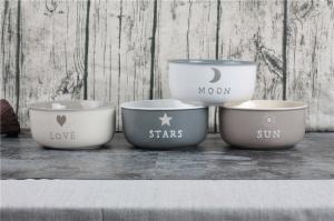 China Promotional Round Ceramic Salad Bowl Personalized Breakfast Noodle Bowl Set Of 4 factory