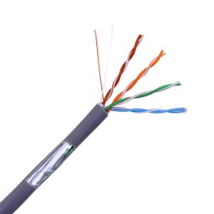 China Drain Wire 1/0.5bc PVC Cover Material Cat5e 4 Pair Lan Cable for Speed Data Transfer factory
