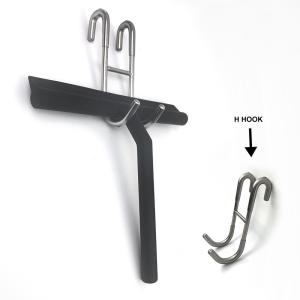 China Gray Silicon Stainless Steel Window Squeegee with Hook factory