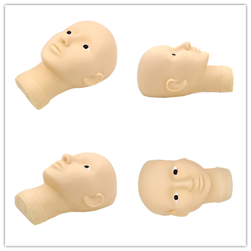 Skin Color Open Eyes Permanent Makeup Practice Skin Light Embroidery 3D Silicone Practice Model Head
