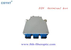 China Metal FTTH Fiber Optic Terminal Box DIN Type 12 Ports SC/UPC Duplex factory