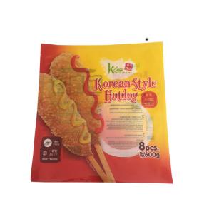 China custom printed three side seal frozen food grade nylon plastic packaging vacuum bag for packing for food factory