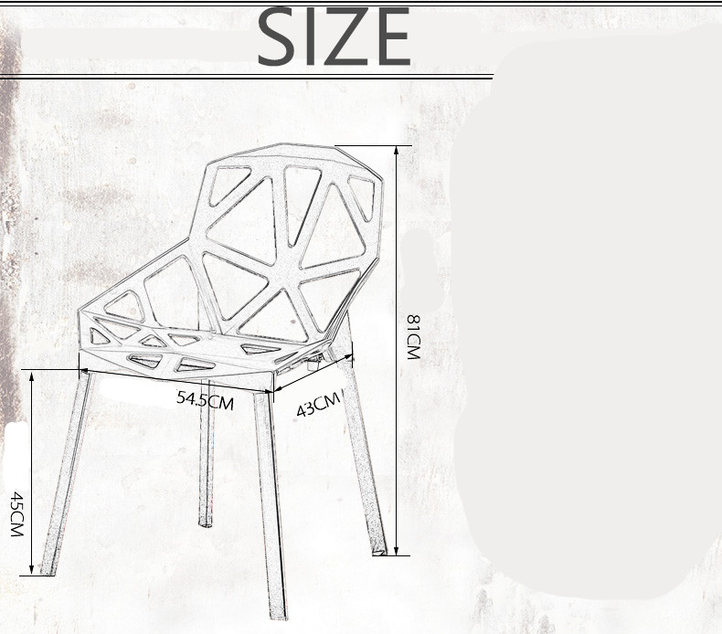 New design practical modern plastic dining room chair