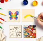 Thin Unfinished Wooden Squares for Wood Burning Painting Staining Engraving