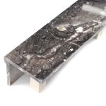 Marble Stair Ceramic Tiles , Glossy Anti Slip Stair Tiles Dark Grey Color