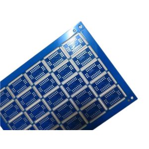 China Edge Castellated PCB Half Holes Circuit Boards Built On 1.6mm FR-4 With Blue Solder Mask factory