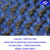 Buy cheap Plane Pattern Carbon Aramid Fabric Carbon Blue Carbon Kevlar Hybrid Fabric from wholesalers