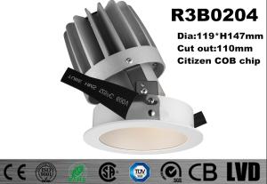 China 25 Deg Tiltable Round Dim LED Spot Downlights Commercial LED Hotel Downlights factory