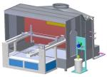 Plastic Two Disc Auto Spray Painting Machine XY Axis Servo Motor Drive