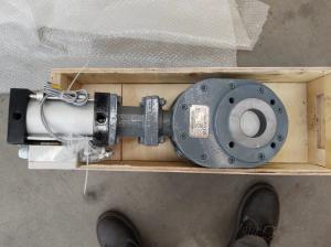 China Balance Valve Pneumatic Metal -on-Metal Rotating Doble Disk Valve CWF-LZT-D65-T Pneumatic Double metal Disc valve factory