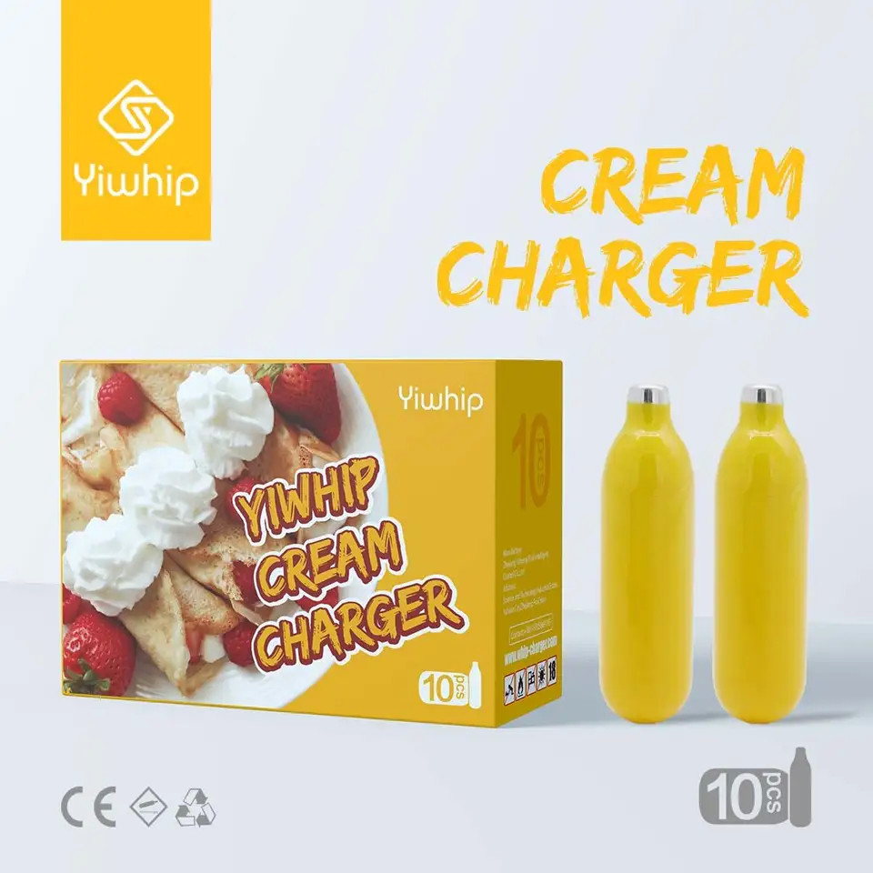 Carbon Steel Whip Cream Chargers 8.5g Food Grade Nitrous Oxide