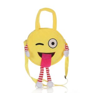 China Machine Washable Emoji Plush Backpack With PP Cotton Filled on sale