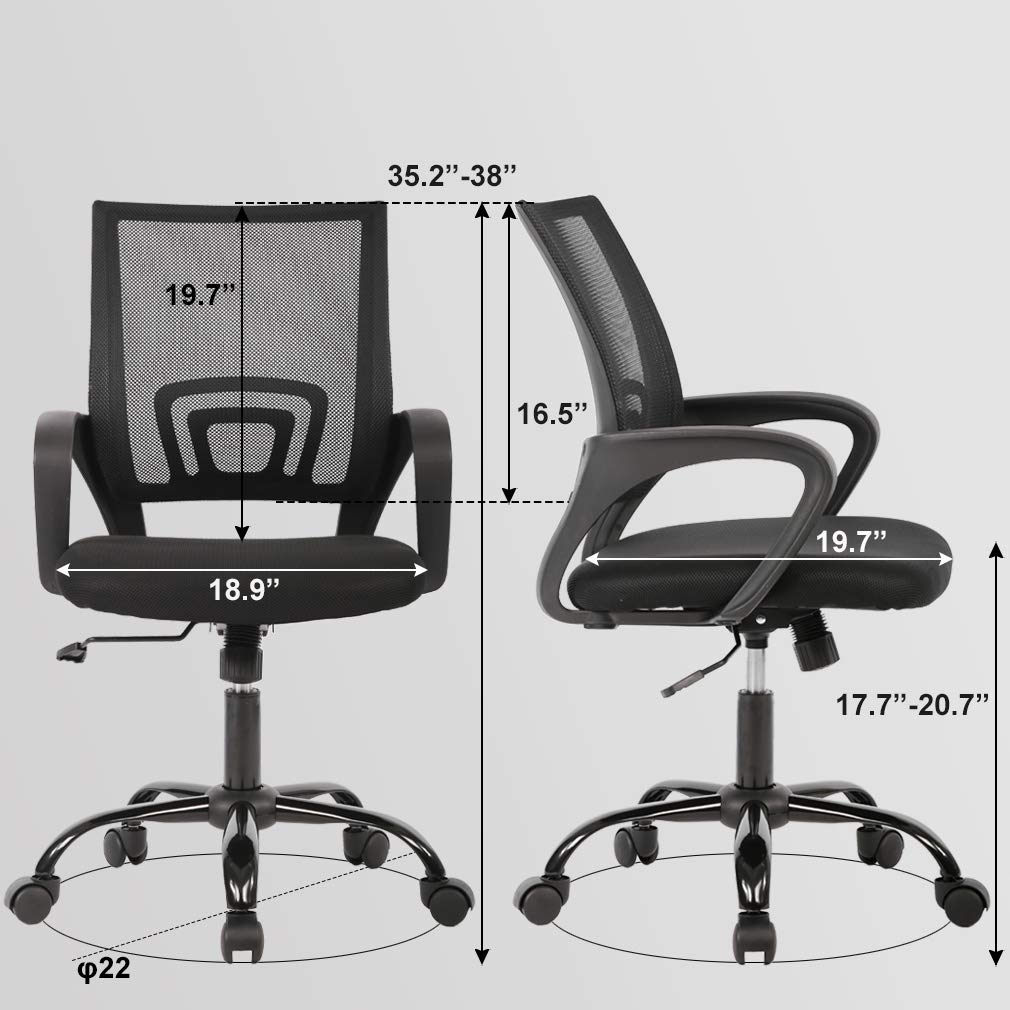 Butterfly Mechanism ALINUNU Mesh Computer Chair with Lumbar Support and Metal Type Other
