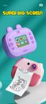 Kids Entertainment Mini Inkless Printer Portable For Stickers 3.7V